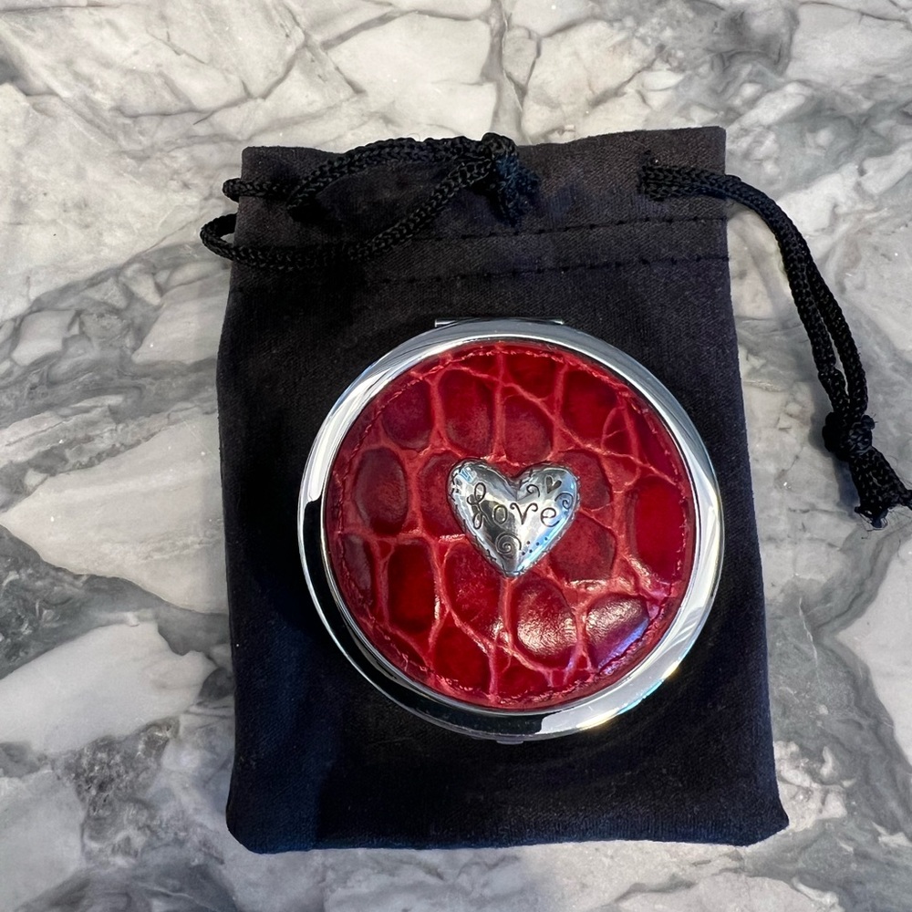 Brighton Red and Silver Pill Case